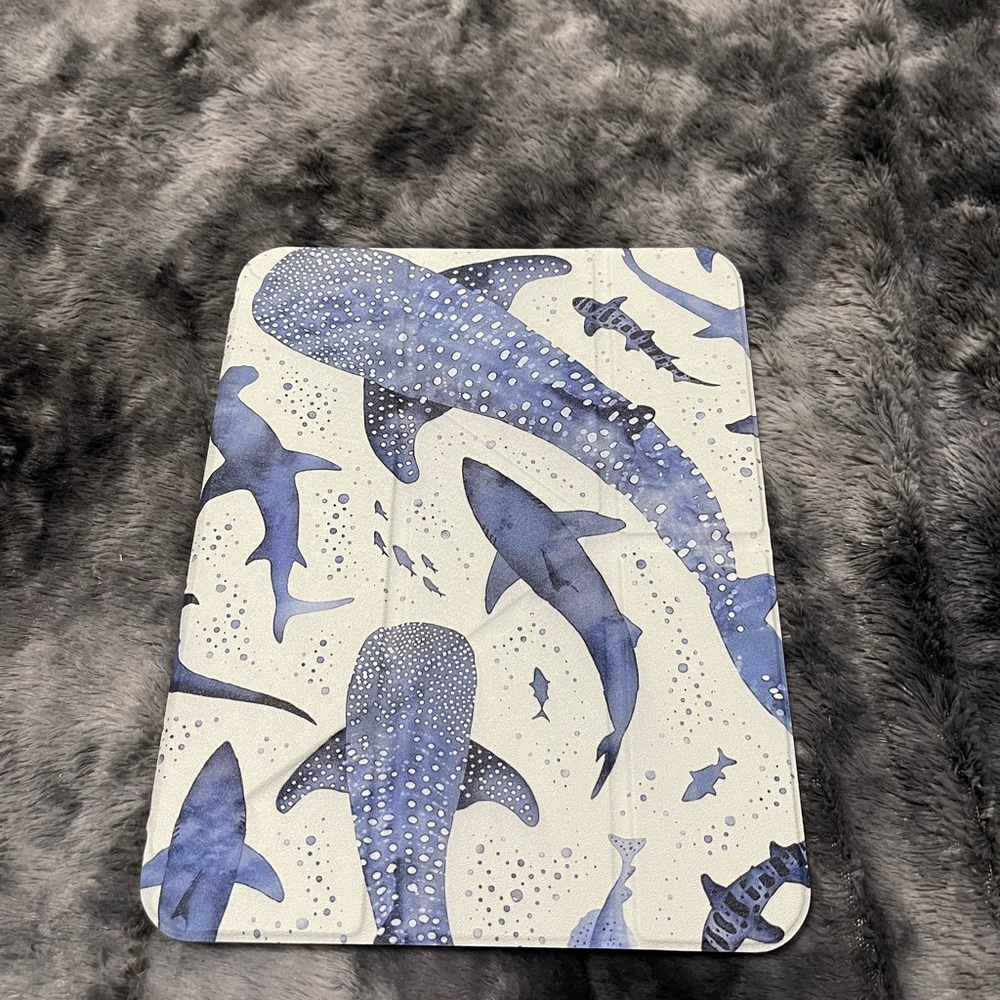 Shark Pattern Tablet Case - Blue